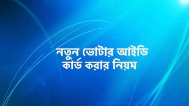 নতুন ভোটার আইডি কার্ড করার নিয়ম