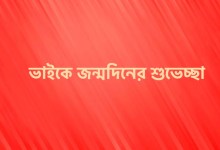 ভাইকে জন্মদিনের শুভেচ্ছা