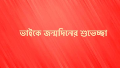 ভাইকে জন্মদিনের শুভেচ্ছা