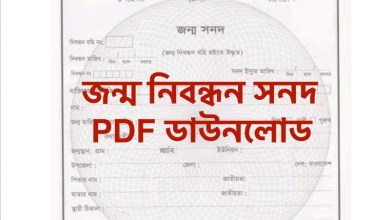 ইউনিয়ন পরিষদ জন্ম নিবন্ধন সনদ ডাউনলোড