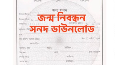 জন্ম নিবন্ধন সনদ ডাউনলোড