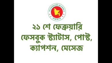২১ শে ফেব্রুয়ারি ফেসবুক স্ট্যাটাস, পোস্ট, ক্যাপশন, মেসেজ ২০২২