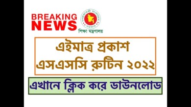 এসএসসি পরীক্ষার রুটিন ২০২২ প্রকাশ PDF ছবি। এখানে ক্লিক করে ডাউনলোড করে নিন এখনই