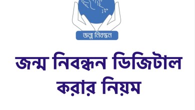 জন্ম নিবন্ধন ডিজিটাল করার নিয়ম