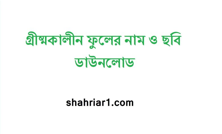 গ্রীষ্মকালীন ফুলের নাম ও ছবি ডাউনলোড