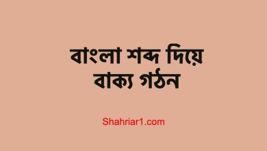 বাংলা শব্দ দিয়ে বাক্য গঠন