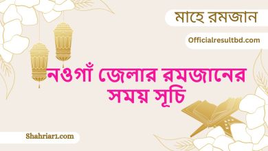 নওগাঁ জেলার রমজানের সময় সূচি