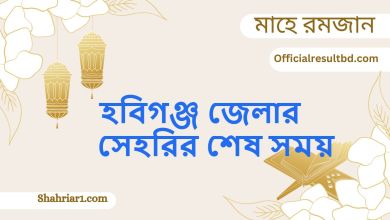 হবিগঞ্জ জেলার সেহরির শেষ সময়